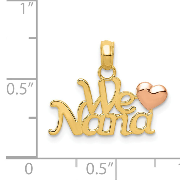 Lovely Rita's Pendants & Charms 14k Two Tone Gold We Love Nana Charm Pendant