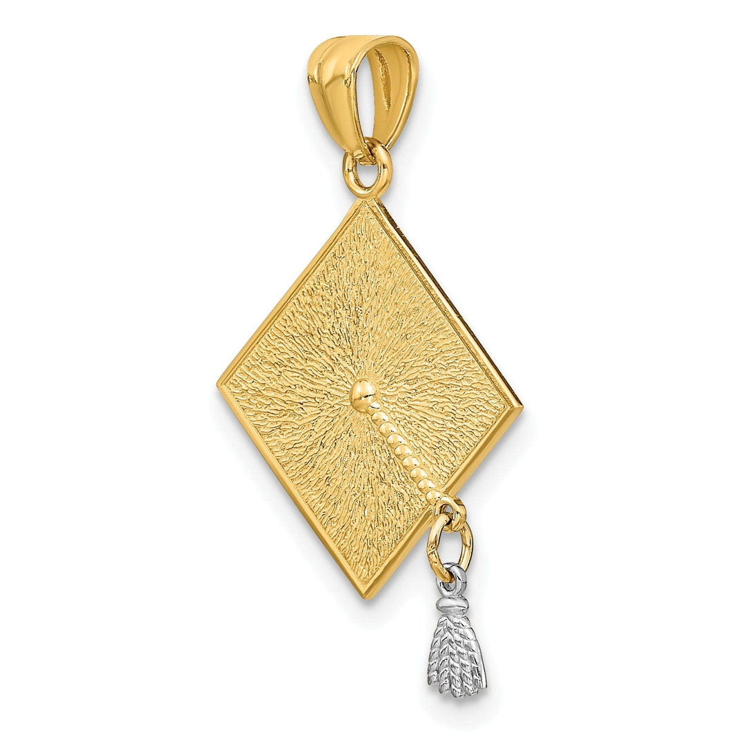 Lovely Rita's Pendants & Charms 14k Two-tone Graduation Cap Pendant