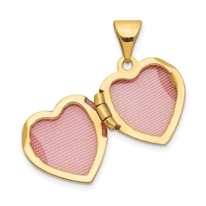 Lovely Rita's Pendants & Charms 14k Two-tone Heart Locket and Heart Pendant