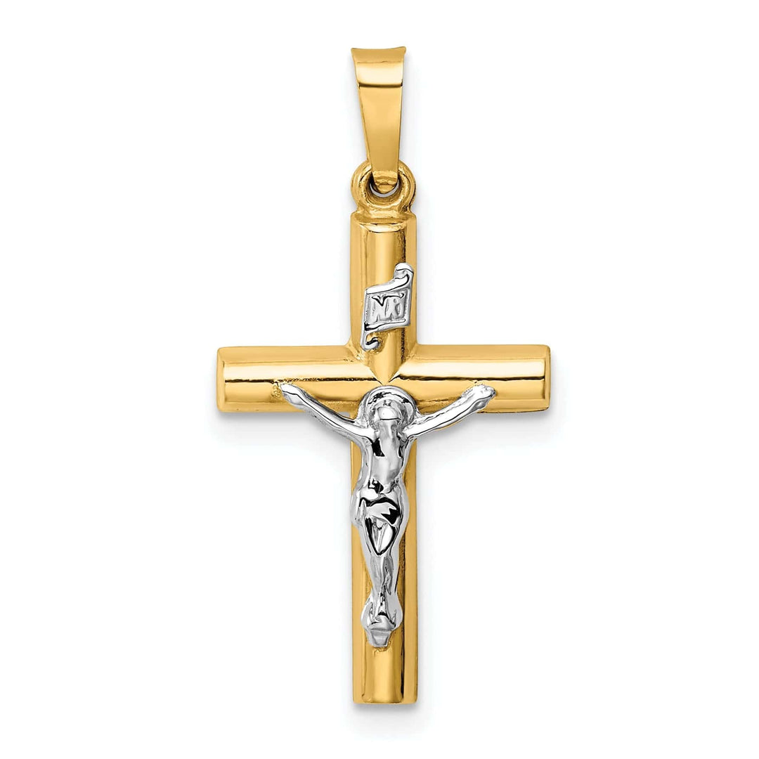 Lovely Rita's Pendants & Charms 14k Two-tone INRI Crucifix Pendant