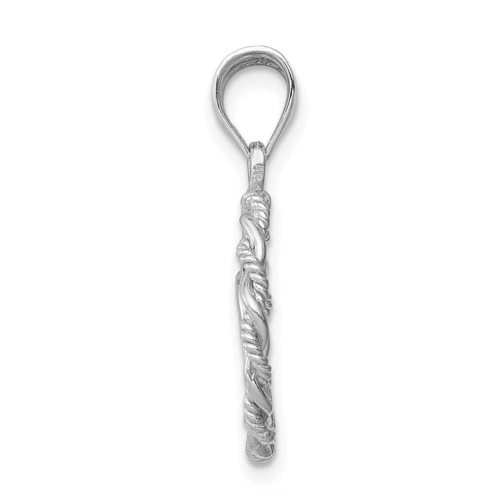 Lovely Rita's Pendants & Charms 14K White Brushed and Polished Diamond-cut Virgin Mary Pendant