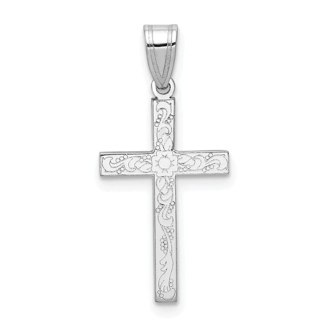 Lovely Rita's Pendants & Charms 14k White Cross Charm Pendant