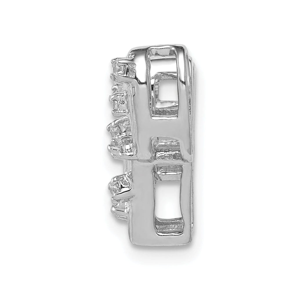 Lovely Rita's Pendants & Charms 14k White Gold 1/10ct. Rhodium Plating Open Back Solid Polished Finish Diamond Cactus Charm Pendant. Will Not Fit Omega.