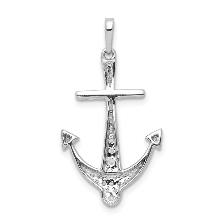 Lovely Rita's Pendants & Charms 14k White Gold 1/4ct. Weight Diamond Anchor Charm Pendant