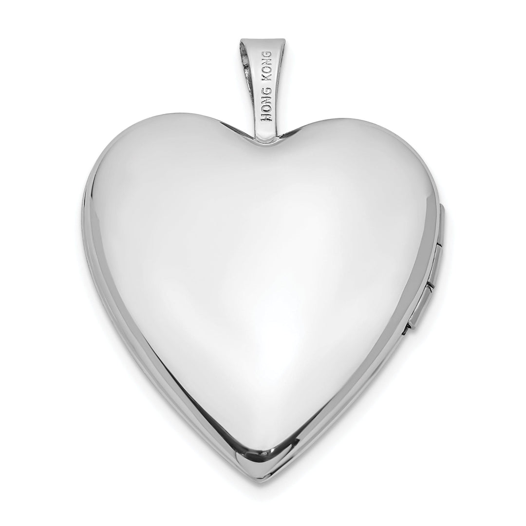 Lovely Rita's Pendants & Charms 14k White Gold 20MM Mom With Hearts Heart Locket