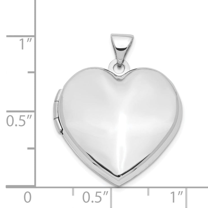 Lovely Rita's Pendants & Charms 14k White Gold 21MM Heart Domed Family Locket