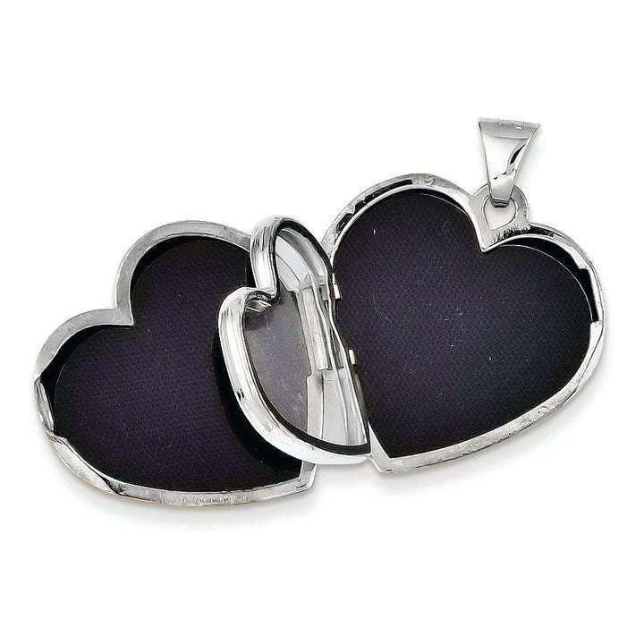 Lovely Rita's Pendants & Charms 14k White Gold 21MM Heart Domed Family Locket