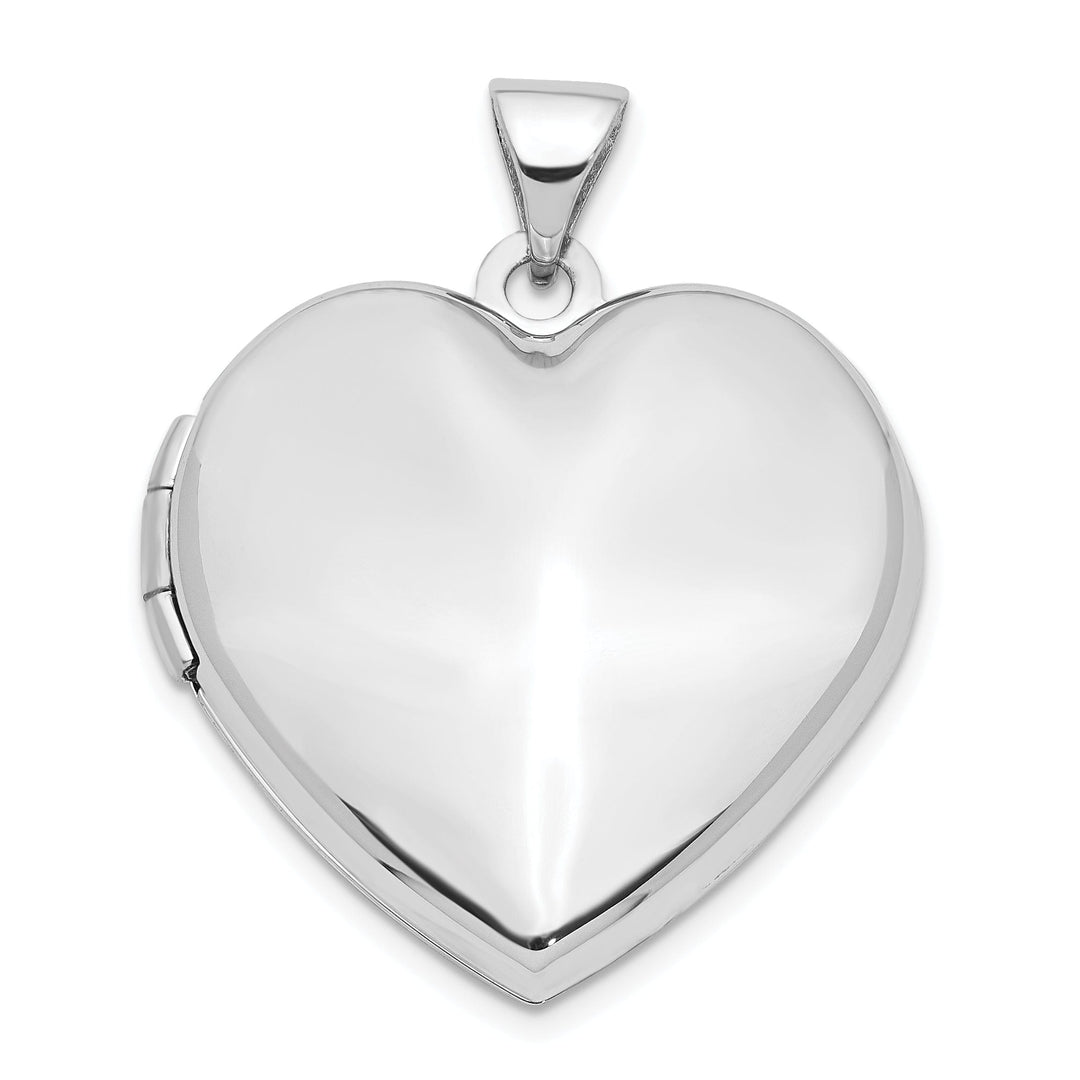 Lovely Rita's Pendants & Charms 14k White Gold 21MM Heart Domed Family Locket
