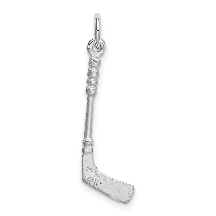 Lovely Rita's Pendants & Charms 14k White Gold 3 D Black Hockey Stick Pendant