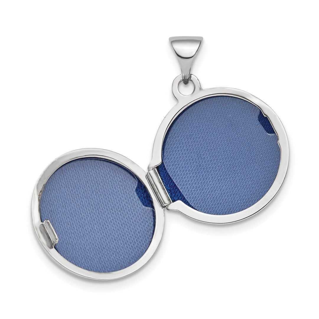 Lovely Rita's Pendants & Charms 14k White Gold 3-D Domed 16 MM Round Locket