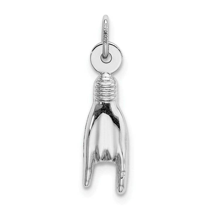 Lovely Rita's Pendants & Charms 14k White Gold 3-D Good Luck Hand Pendant