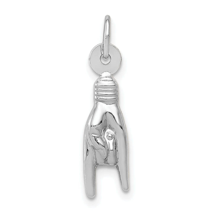 Lovely Rita's Pendants & Charms 14k White Gold 3-D Good Luck Hand Pendant