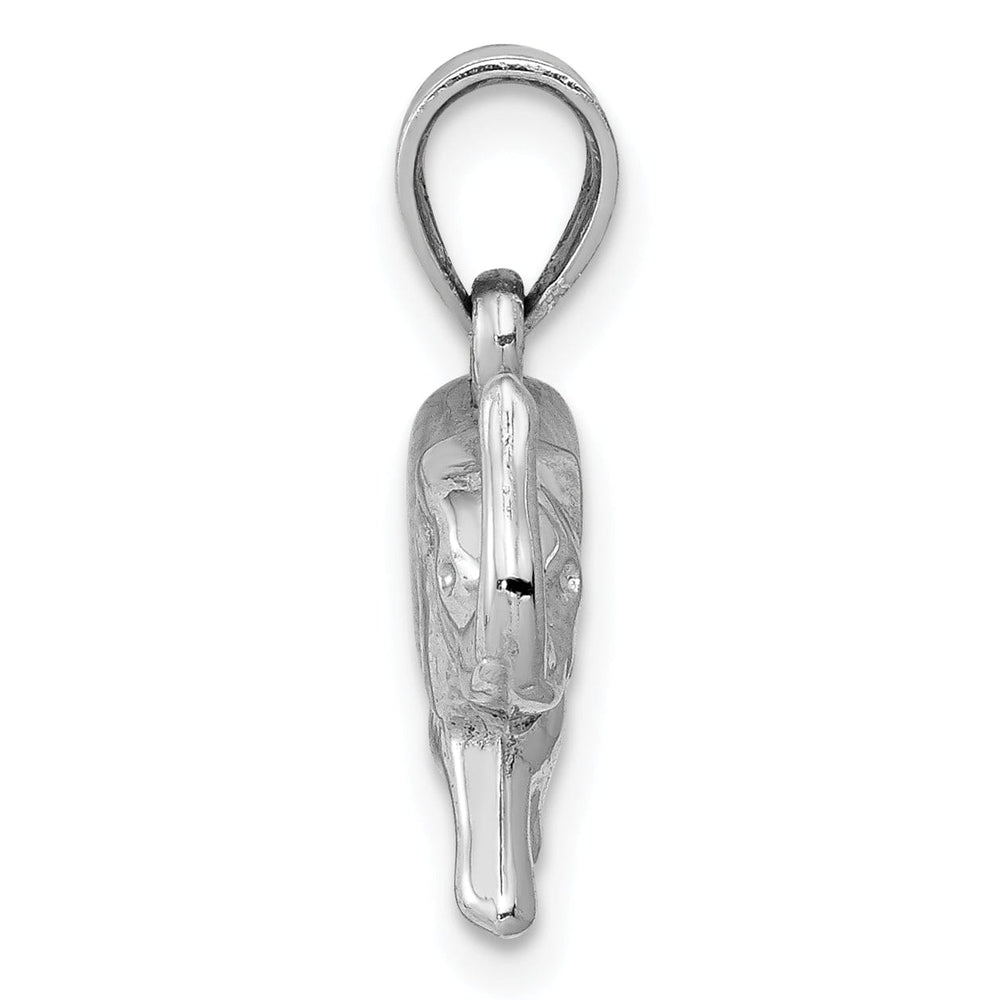 Lovely Rita's Pendants & Charms 14k White Gold 3-Dimensional Polished Finish Elephant Charm Pendant