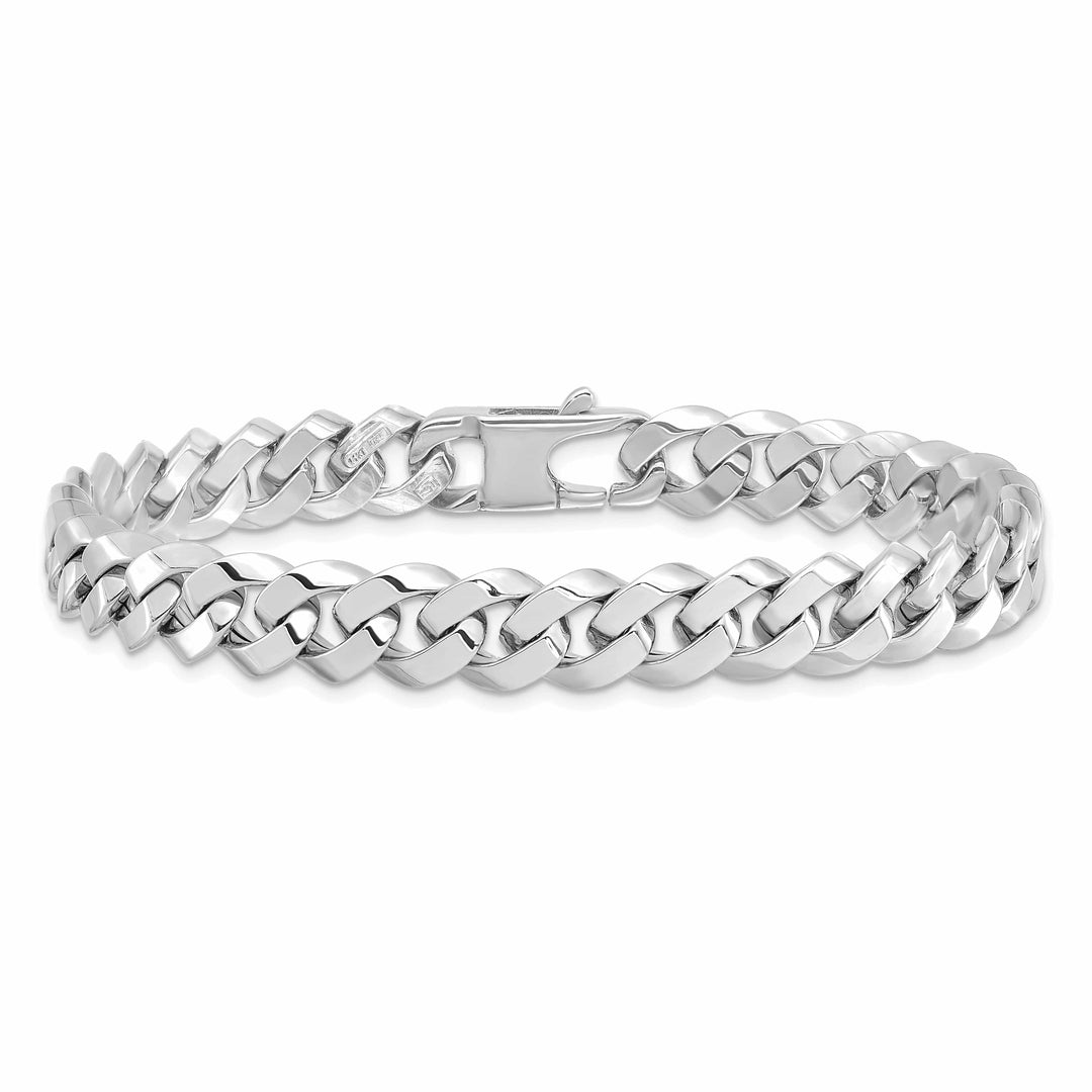 Lovely Rita's Pendants & Charms 14K White Gold 8.5mm Beveled Curb Bracele