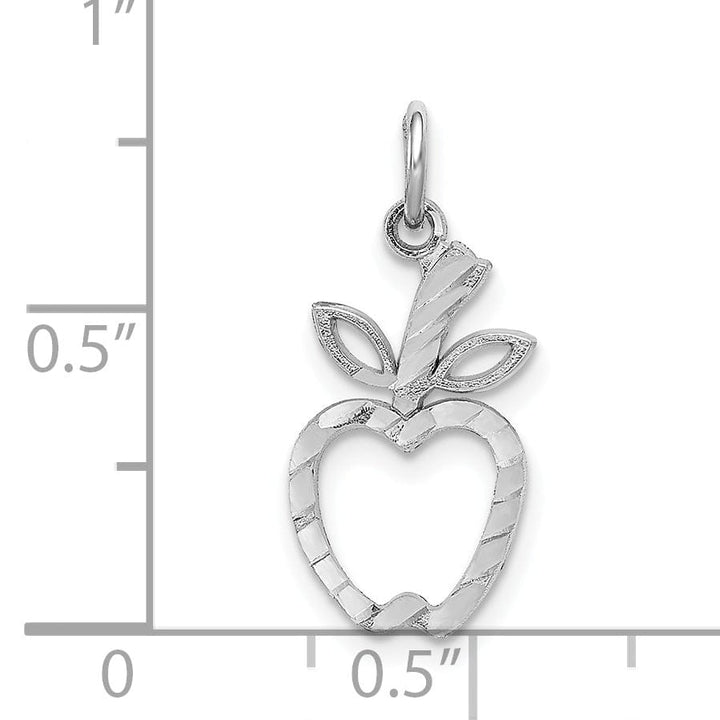 Lovely Rita's Pendants & Charms 14k White Gold Apple Charm Pendant