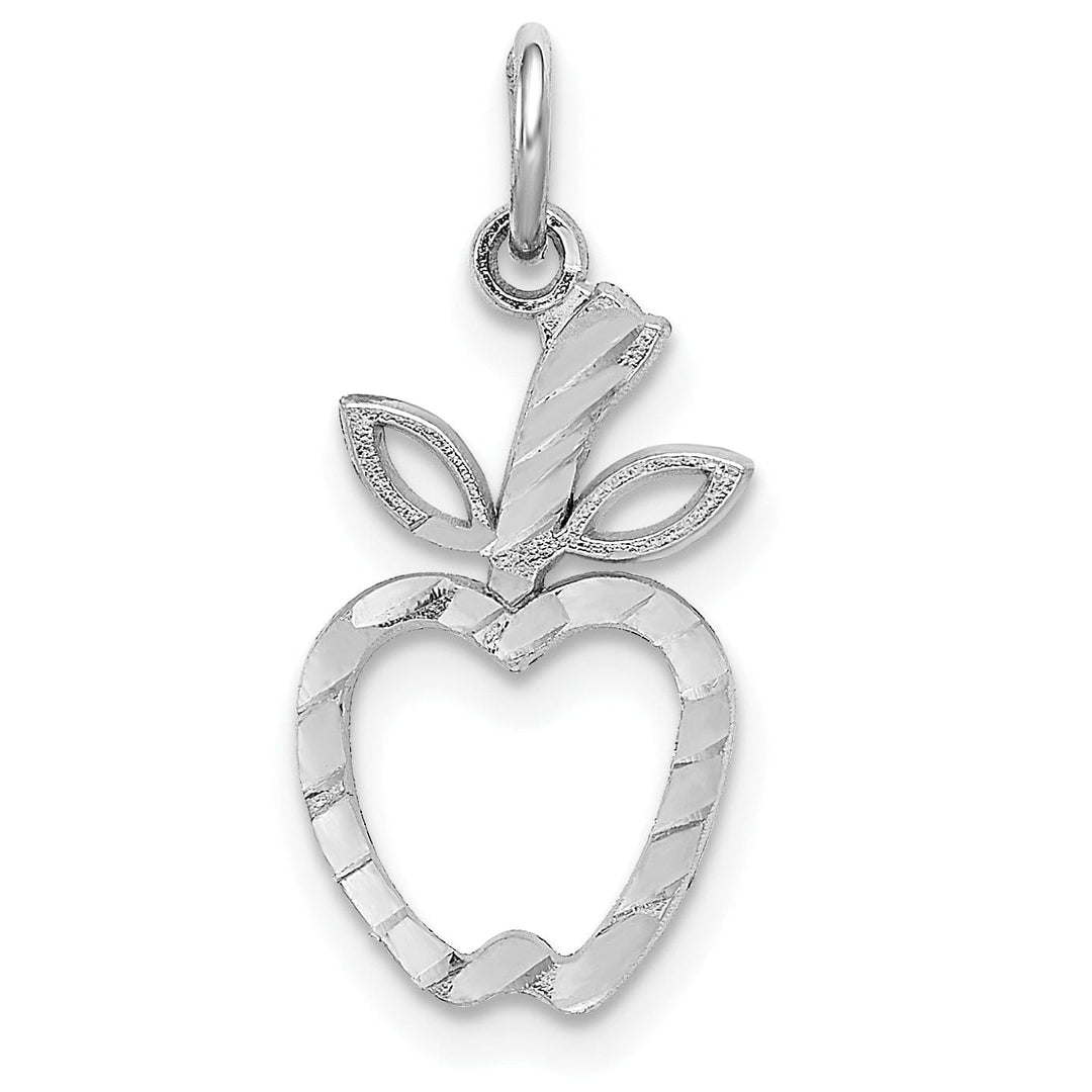 Lovely Rita's Pendants & Charms 14k White Gold Apple Charm Pendant