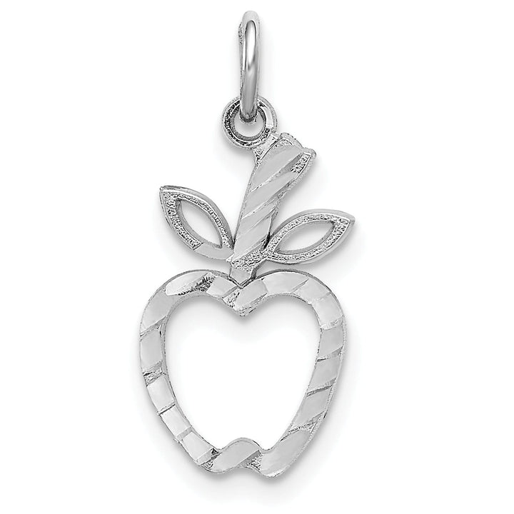 Lovely Rita's Pendants & Charms 14k White Gold Apple Charm Pendant