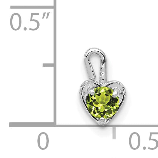 Lovely Rita's Pendants & Charms 14k White Gold August Birthstone Heart Charm