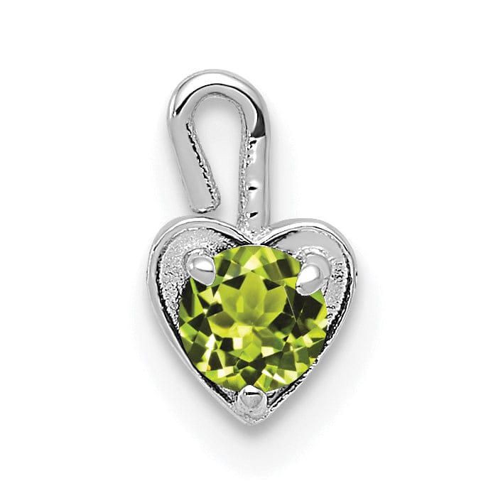 Lovely Rita's Pendants & Charms 14k White Gold August Birthstone Heart Charm