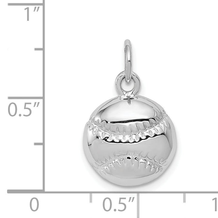 Lovely Rita's Pendants & Charms 14k White Gold Baseball Pendant
