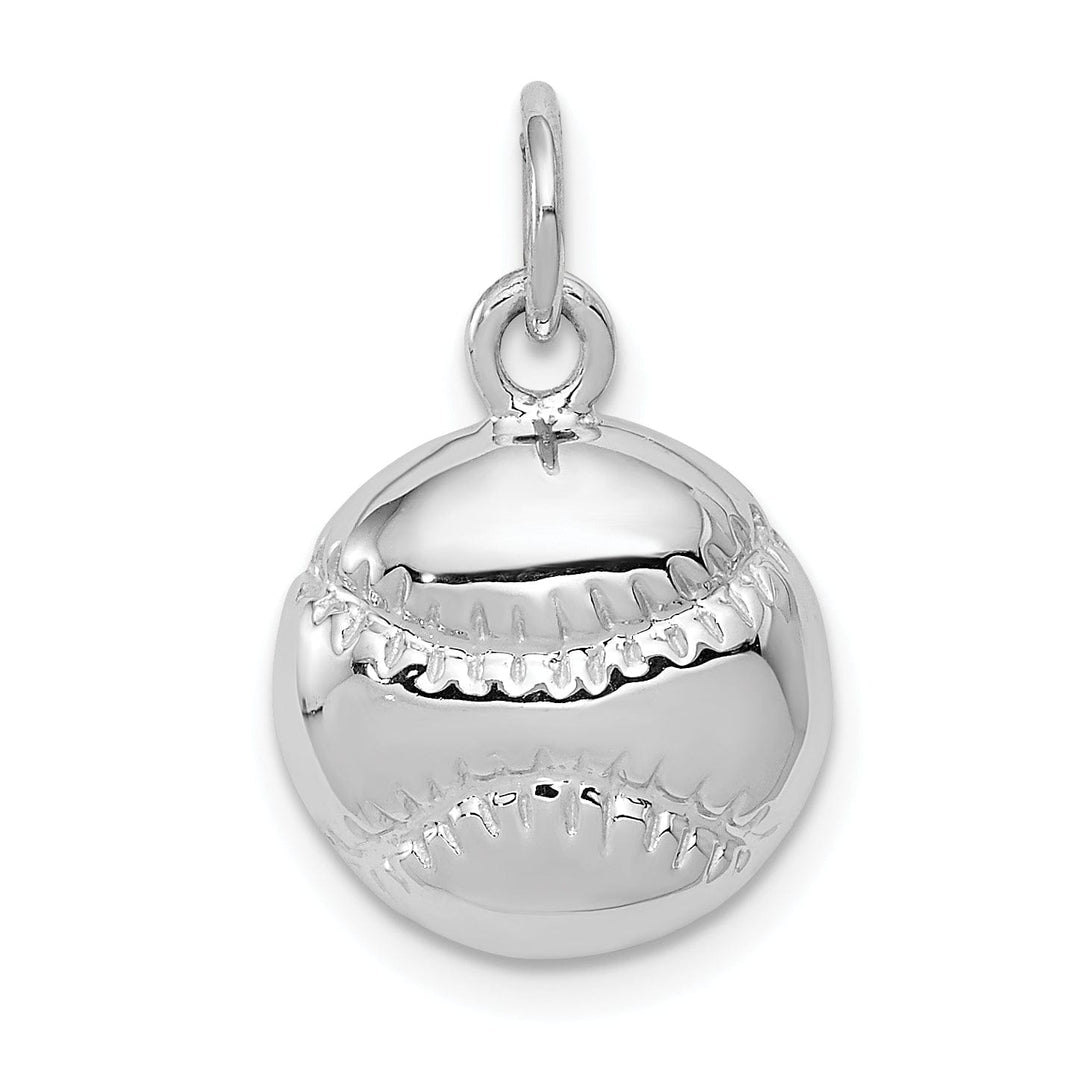 Lovely Rita's Pendants & Charms 14k White Gold Baseball Pendant