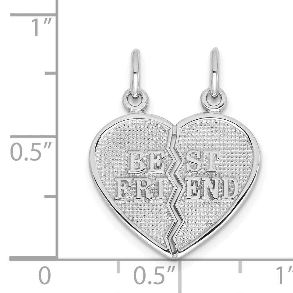 Lovely Rita's Pendants & Charms 14k White Gold Best Friend Break-apart Charm