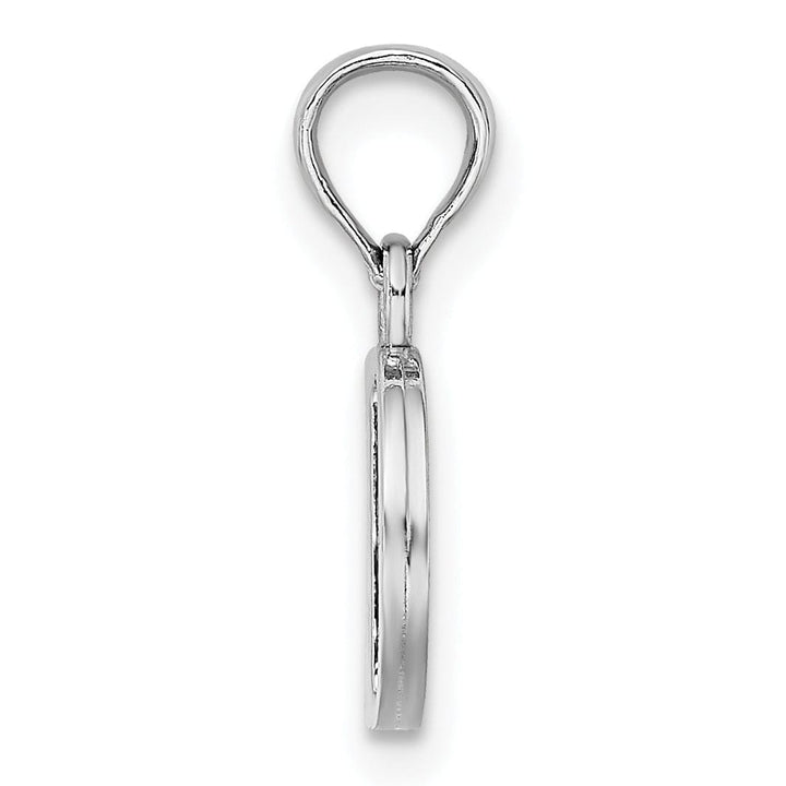Lovely Rita's Pendants & Charms 14K White Gold Block Design Small Letter D Initial Charm Pendant