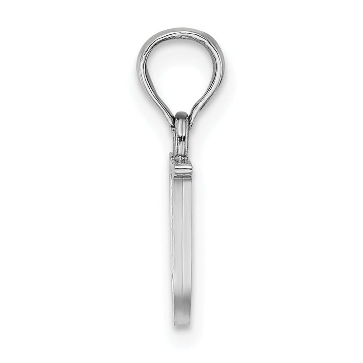 Lovely Rita's Pendants & Charms 14K White Gold Block Design Small Letter U Initial Charm Pendant