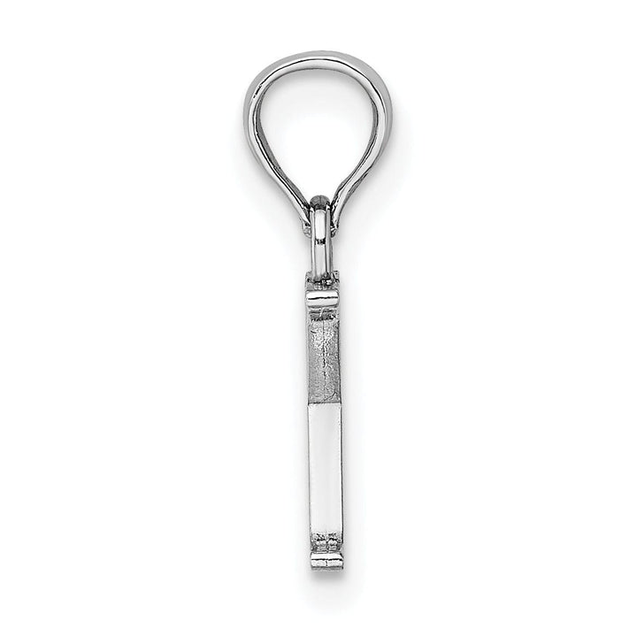 Lovely Rita's Pendants & Charms 14K White Gold Block Design Small Letter X Initial Charm Pendant