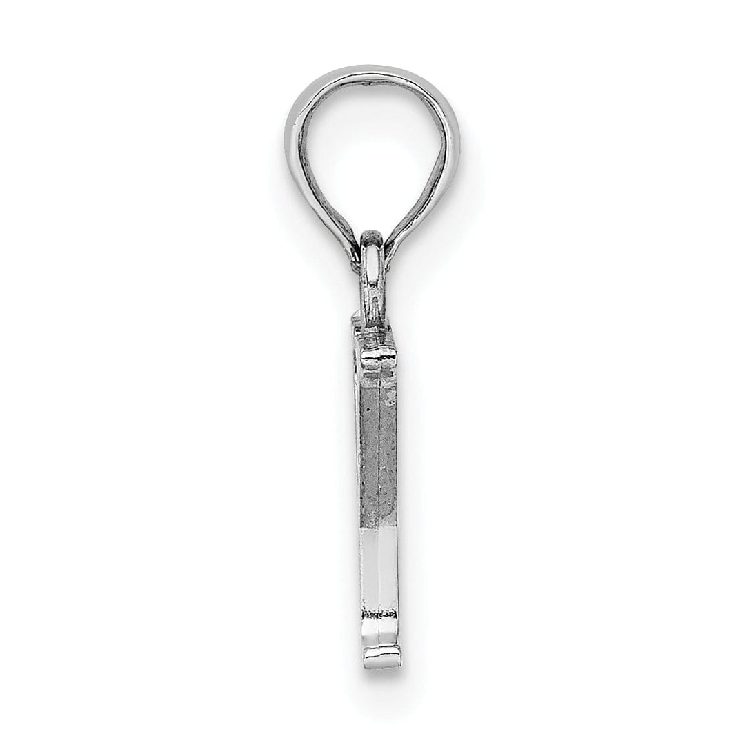 Lovely Rita's Pendants & Charms 14K White Gold Block Design Small Letter Y Initial Charm Pendant