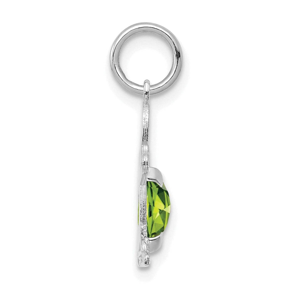 Lovely Rita's Pendants & Charms 14k White Gold Boy Oval Genuine Peridot