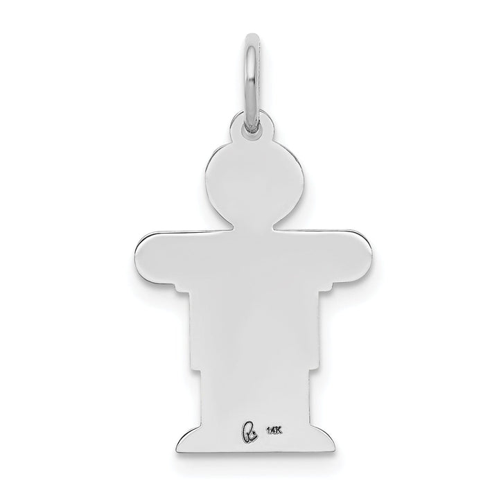 Lovely Rita's Pendants & Charms 14k White Gold Boy With Haircut Hugs Charm