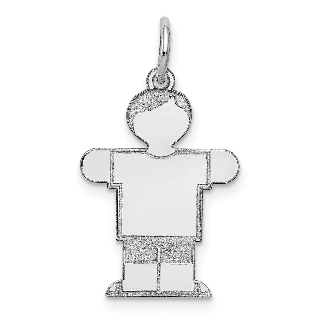 Lovely Rita's Pendants & Charms 14k White Gold Boy With Haircut Hugs Charm
