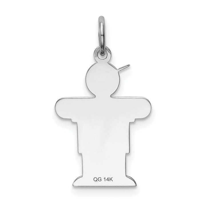 Lovely Rita's Pendants & Charms 14k White Gold Boy With Hat Hugs Charm