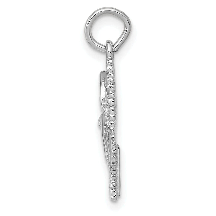Lovely Rita's Pendants & Charms 14k White Gold Comb and Scissors Charm Pendant