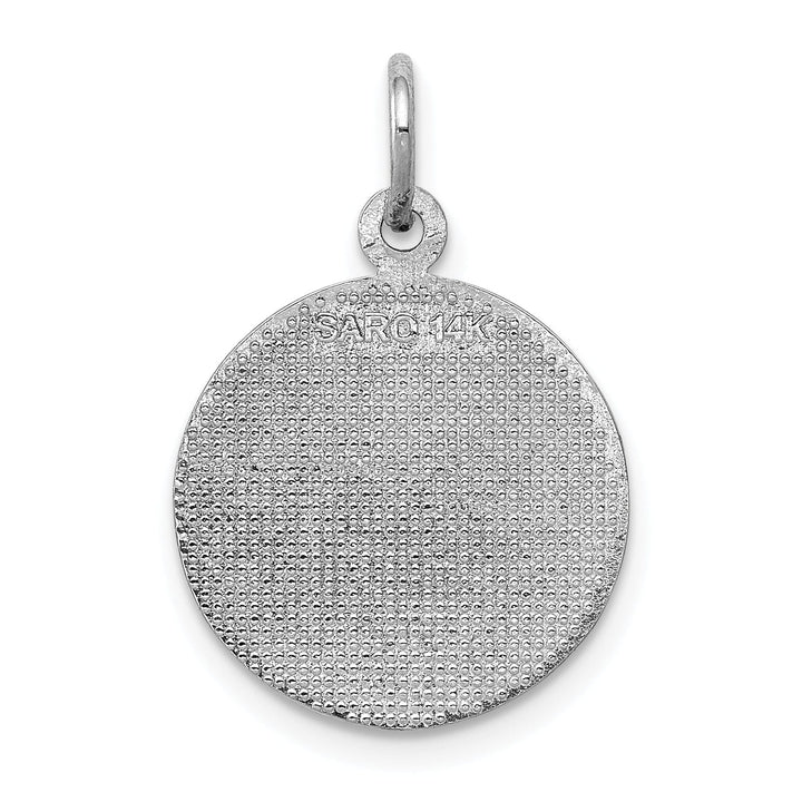Lovely Rita's Pendants & Charms 14k White Gold Communion Medal Pendant. Engraving fee $22.00.
