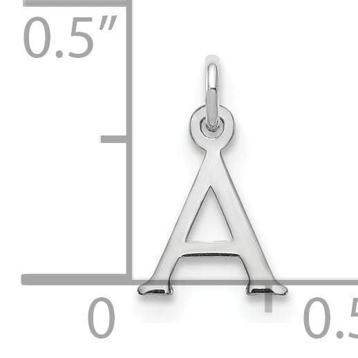 Lovely Rita's Pendants & Charms 14k White Gold Cut-Out Letter A Initial Design Charm Pendant