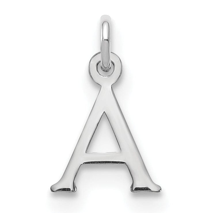 Lovely Rita's Pendants & Charms 14k White Gold Cut-Out Letter A Initial Design Charm Pendant