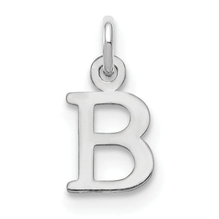 Lovely Rita's Pendants & Charms 14k White Gold Cut-Out Letter B Initial Design Charm Pendant