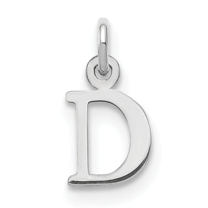 Lovely Rita's Pendants & Charms 14k White Gold Cut-Out Letter D Initial Design Charm Pendant