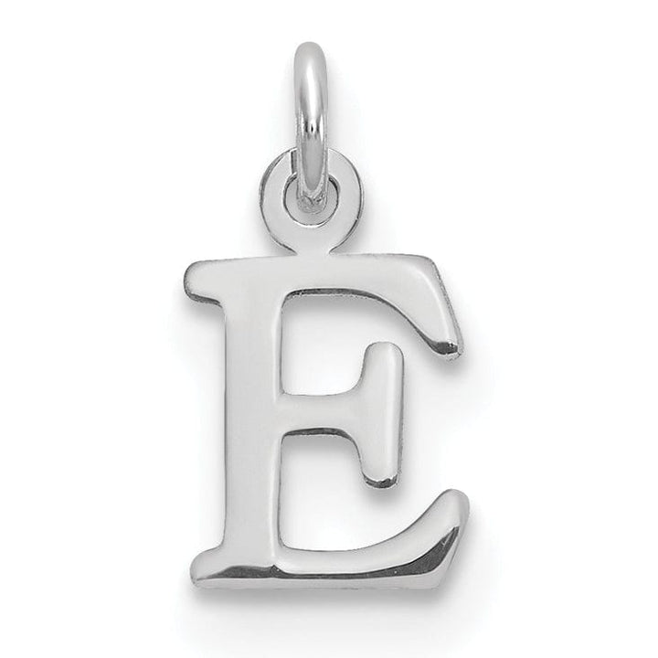 Lovely Rita's Pendants & Charms 14k White Gold Cut-Out Letter E Initial Design Charm Pendant