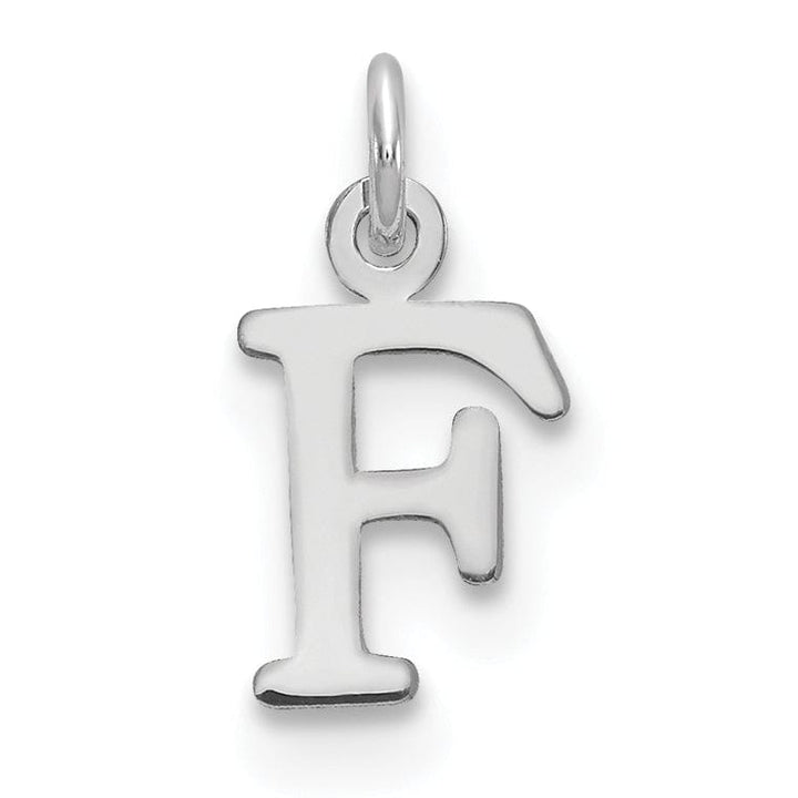 Lovely Rita's Pendants & Charms 14k White Gold Cut-Out Letter F Initial Design Charm Pendant