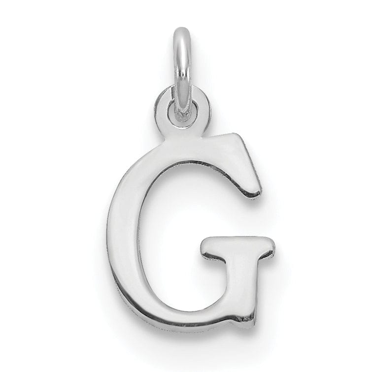 Lovely Rita's Pendants & Charms 14k White Gold Cut-Out Letter G Initial Design Charm Pendant