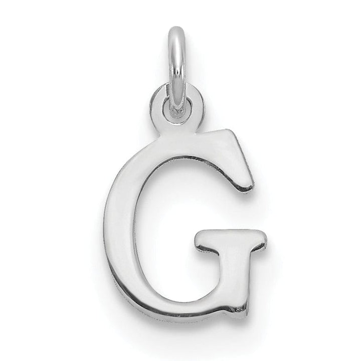 Lovely Rita's Pendants & Charms 14k White Gold Cut-Out Letter G Initial Design Charm Pendant