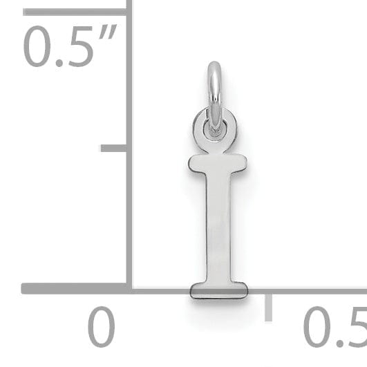 Lovely Rita's Pendants & Charms 14k White Gold Cut-Out Letter I Initial Design Charm Pendant