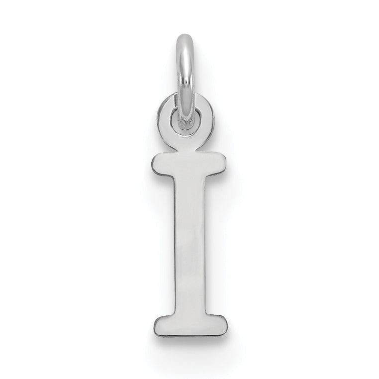 Lovely Rita's Pendants & Charms 14k White Gold Cut-Out Letter I Initial Design Charm Pendant