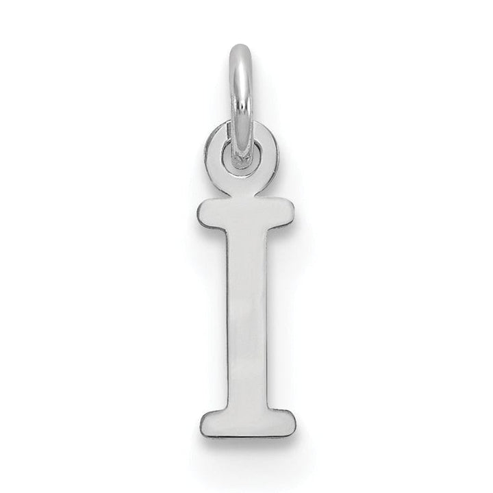Lovely Rita's Pendants & Charms 14k White Gold Cut-Out Letter I Initial Design Charm Pendant