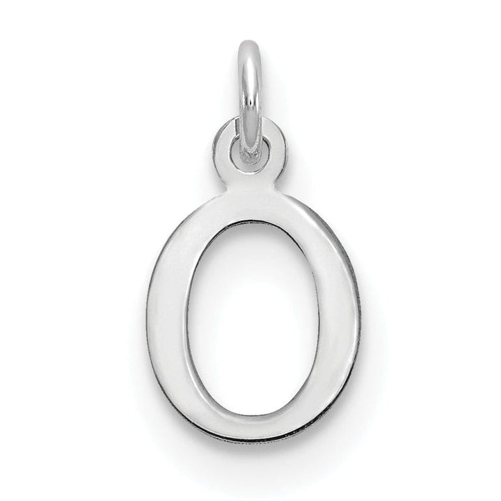 Lovely Rita's Pendants & Charms 14k White Gold Cut-Out Letter O Initial Design Charm Pendant