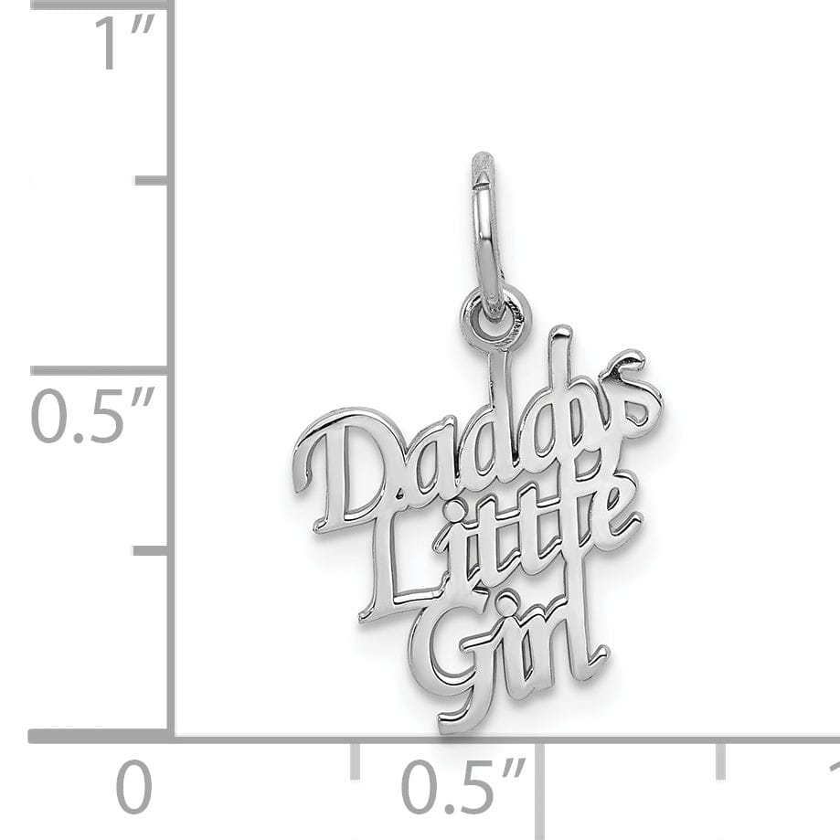Lovely Rita's Pendants & Charms 14k White Gold Daddys Litte Girl Charm Pendant