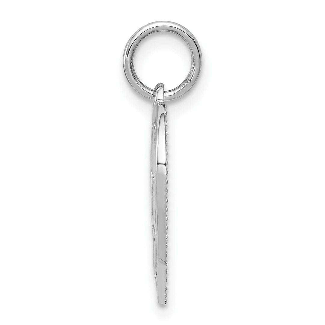 Lovely Rita's Pendants & Charms 14k White Gold Daddys Little Girl Heart Charm